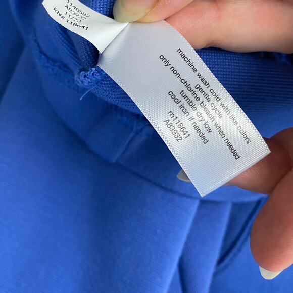 Lane Bryant Ponte Straight Leg Pant Pull On Blue Full Length Work Size 18 Short - Picture 11 of 11